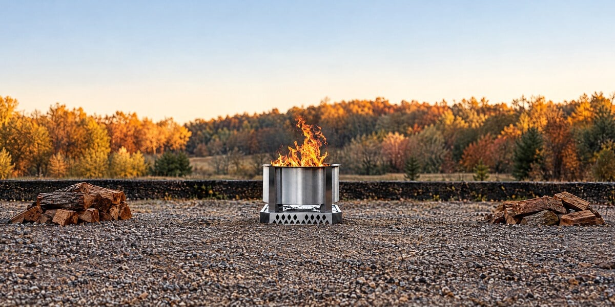 Breeo stainless steel smokeless fire pit
