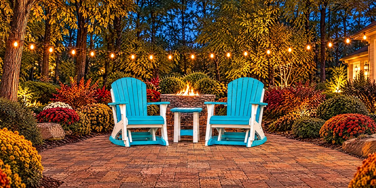 Colonial Road Adirondack chairs in Standard and Rustic colors